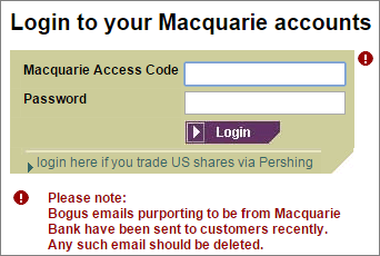 Macquarie login account