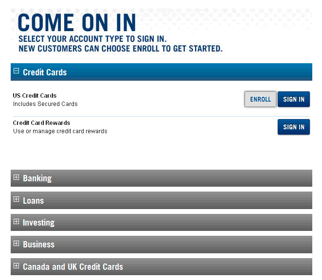 capital one credit card login