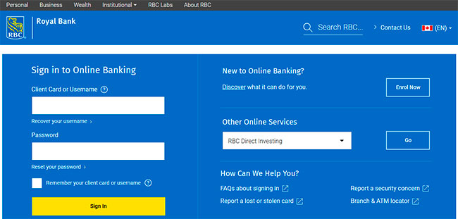 RBC Online Banking Login