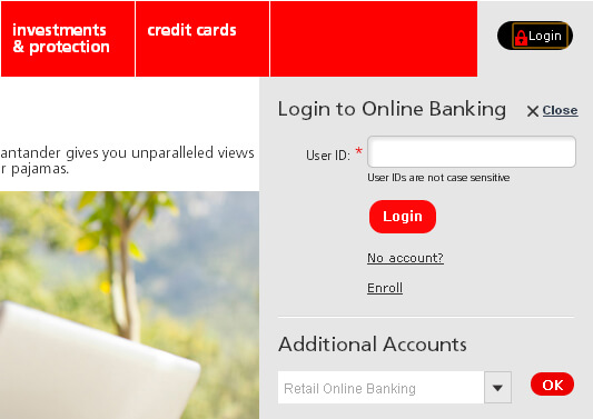 Santander Online Banking Services Account