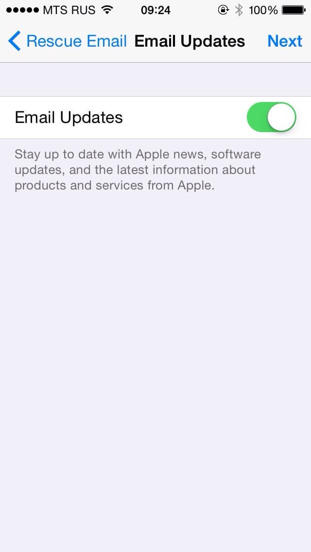 Apple email updates