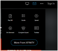 Sign In to Comcast Account - Screenshot of Comcast website www.comcast.com