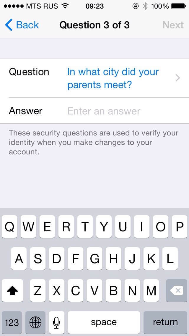 Apple id password