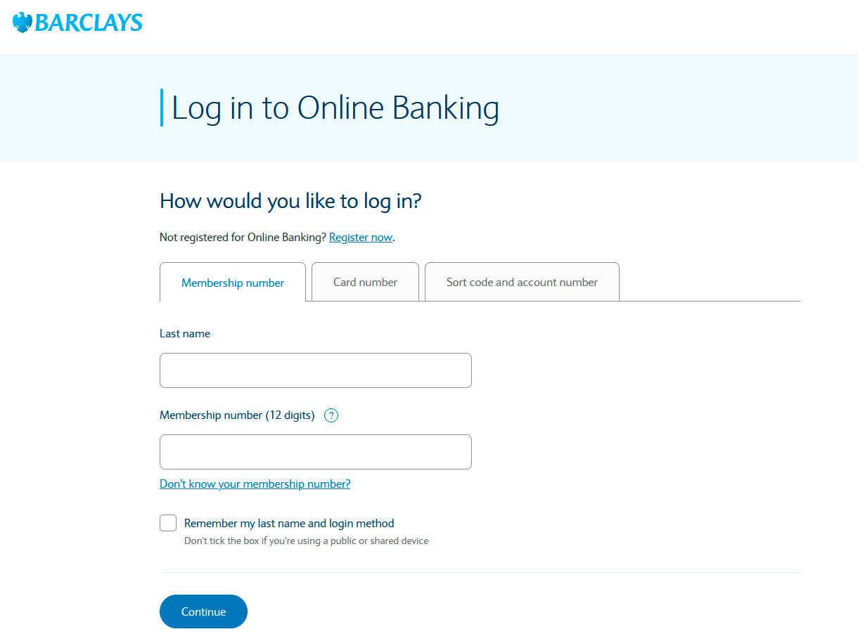 Barclays Online Barclays Online Banking