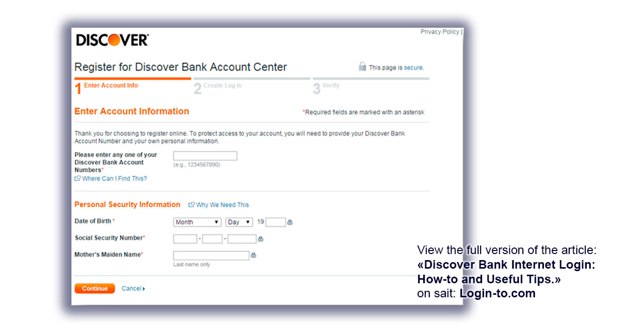 Discover Bank Login Sign in Discover My Account