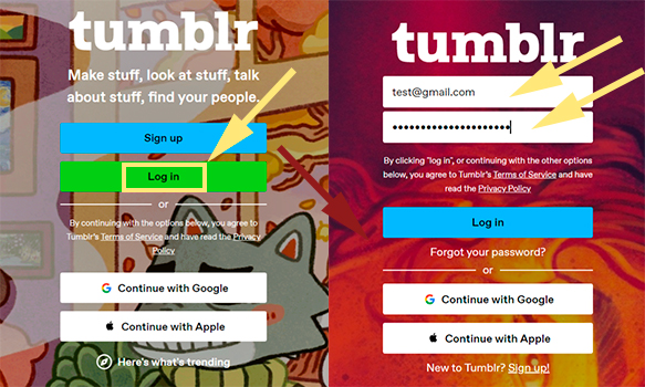 Tumblr Log in