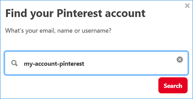 Resetting Pinterest Password by Requesting Email