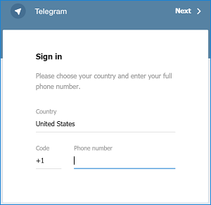 Telegram Signing in Online