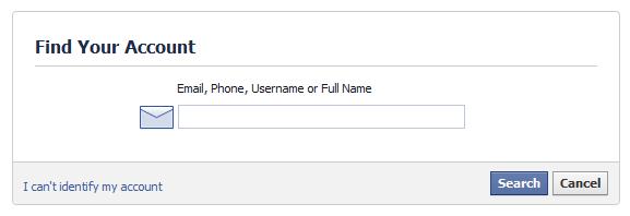 Facebook Account - Screenshot of Facebook website www.facebook.com